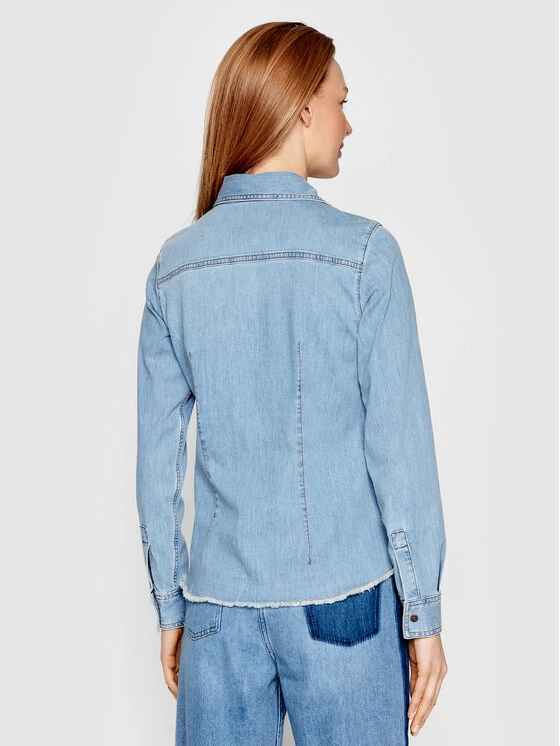 Sisley Γυναίκες Casual Πουκάμισα Πουκάμισο 52TPLQ00Q Μπλε Regular Fit 5 Sisley Γυναίκες Casual Πουκάμισα Πουκάμισο 52TPLQ00Q Μπλε Regular Fit - Image 3