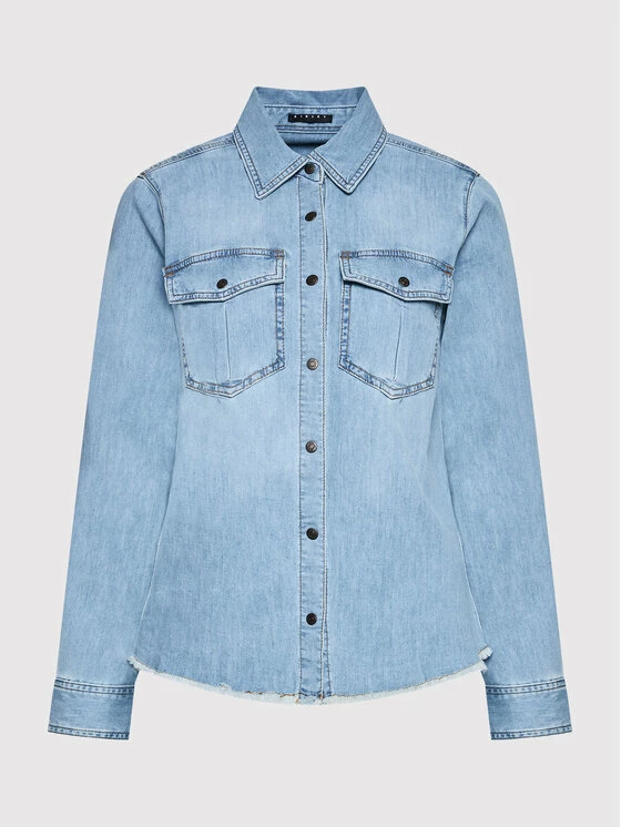 Sisley Γυναίκες Casual Πουκάμισα Πουκάμισο 52TPLQ00Q Μπλε Regular Fit 7 Sisley Γυναίκες Casual Πουκάμισα Πουκάμισο 52TPLQ00Q Μπλε Regular Fit - Image 5