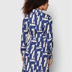 Sisley Γυναίκες Φορέματα σε Στυλ Πουκάμισο & Σεμιζιέ Φόρεμα πουκάμισο 4OIJLV00B Μπλε Regular Fit -Sisley Εκπτώσεις unnamed file 564