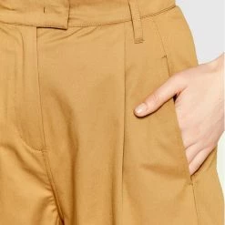 Sisley Γυναίκες Υφασμάτινα Παντελόνια Παντελόνι υφασμάτινο 4FETLF00B Καφέ Relaxed Fit -Sisley Εκπτώσεις unnamed file 580