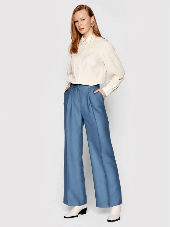 Sisley Γυναίκες Υφασμάτινα Παντελόνια Παντελόνι υφασμάτινο 466SLF00I Μπλε Slim Fit 4 Sisley Γυναίκες Υφασμάτινα Παντελόνια Παντελόνι υφασμάτινο 466SLF00I Μπλε Slim Fit - Image 2