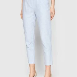 Sisley Γυναίκες Υφασμάτινα Παντελόνια Παντελόνι υφασμάτινο 473HLF00P Μπλε Slim Fit