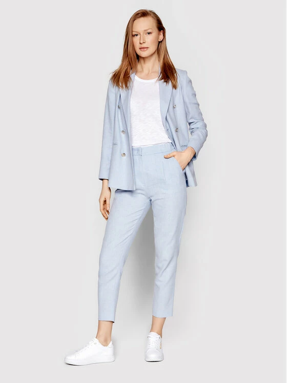 Sisley Γυναίκες Υφασμάτινα Παντελόνια Παντελόνι υφασμάτινο 473HLF00P Μπλε Slim Fit 4 Sisley Γυναίκες Υφασμάτινα Παντελόνια Παντελόνι υφασμάτινο 473HLF00P Μπλε Slim Fit - Image 2