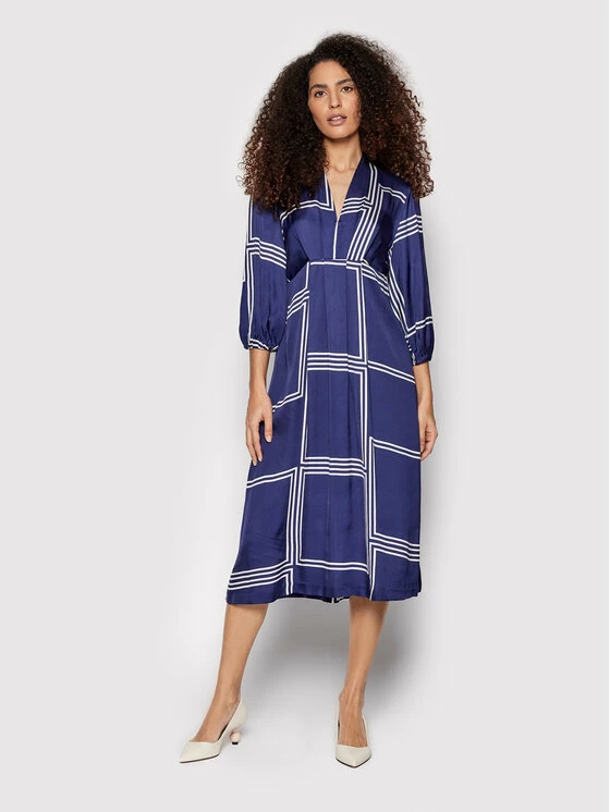 Sisley Γυναίκες Καθημερινά Φορέματα Φόρεμα καθημερινό 4F0SLV00J Σκούρο μπλε Relaxed Fit 3 Sisley Γυναίκες Καθημερινά Φορέματα Φόρεμα καθημερινό 4F0SLV00J Σκούρο μπλε Relaxed Fit