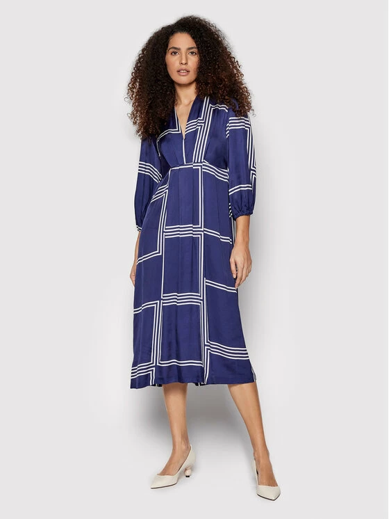 Sisley Γυναίκες Καθημερινά Φορέματα Φόρεμα καθημερινό 4F0SLV00J Σκούρο μπλε Relaxed Fit 4 Sisley Γυναίκες Καθημερινά Φορέματα Φόρεμα καθημερινό 4F0SLV00J Σκούρο μπλε Relaxed Fit - Image 2