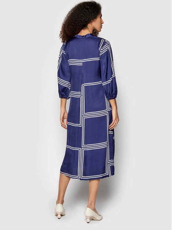 Sisley Γυναίκες Καθημερινά Φορέματα Φόρεμα καθημερινό 4F0SLV00J Σκούρο μπλε Relaxed Fit 5 Sisley Γυναίκες Καθημερινά Φορέματα Φόρεμα καθημερινό 4F0SLV00J Σκούρο μπλε Relaxed Fit - Image 3