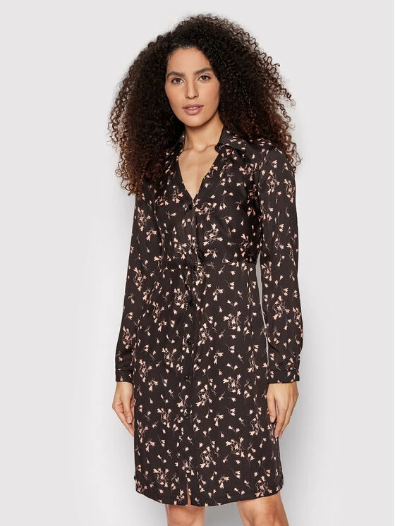 Sisley Γυναίκες Φορέματα σε Στυλ Πουκάμισο & Σεμιζιέ Φόρεμα πουκάμισο 4OIJLV00B Μαύρο Regular Fit 3 Sisley Γυναίκες Φορέματα σε Στυλ Πουκάμισο & Σεμιζιέ Φόρεμα πουκάμισο 4OIJLV00B Μαύρο Regular Fit