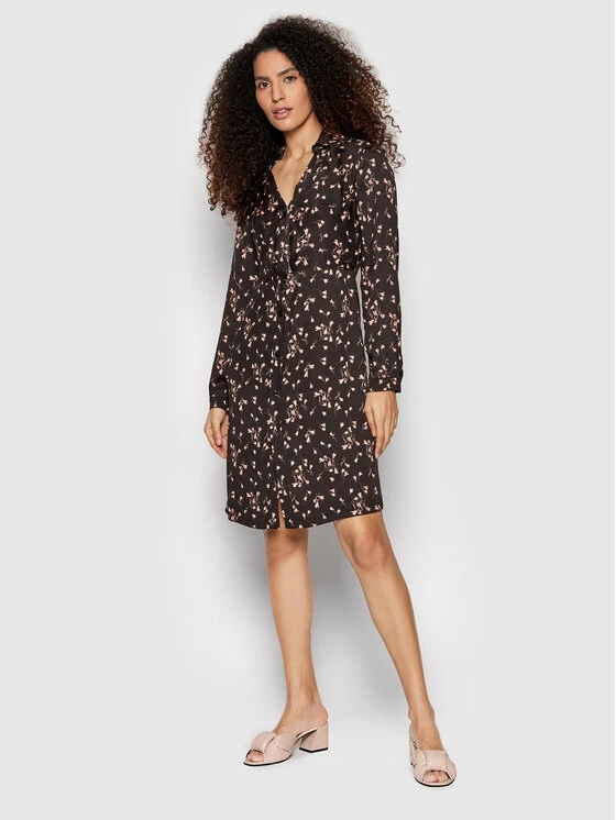 Sisley Γυναίκες Φορέματα σε Στυλ Πουκάμισο & Σεμιζιέ Φόρεμα πουκάμισο 4OIJLV00B Μαύρο Regular Fit 4 Sisley Γυναίκες Φορέματα σε Στυλ Πουκάμισο & Σεμιζιέ Φόρεμα πουκάμισο 4OIJLV00B Μαύρο Regular Fit - Image 2