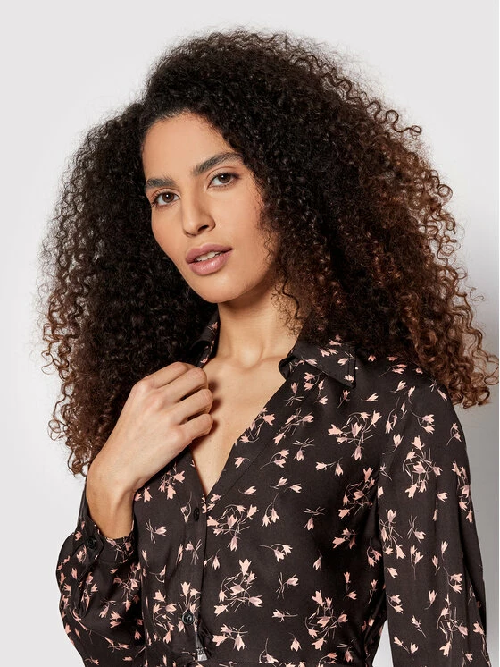 Sisley Γυναίκες Φορέματα σε Στυλ Πουκάμισο & Σεμιζιέ Φόρεμα πουκάμισο 4OIJLV00B Μαύρο Regular Fit 6 Sisley Γυναίκες Φορέματα σε Στυλ Πουκάμισο & Σεμιζιέ Φόρεμα πουκάμισο 4OIJLV00B Μαύρο Regular Fit - Image 4