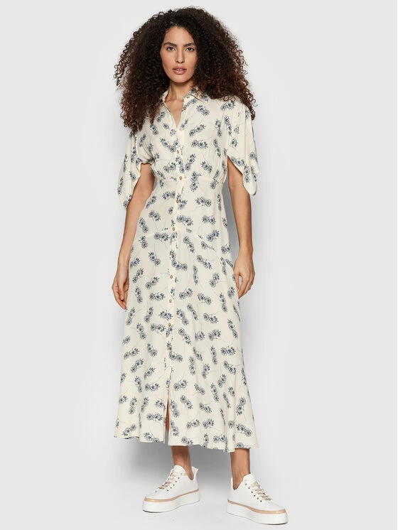 Sisley Γυναίκες Φορέματα σε Στυλ Πουκάμισο & Σεμιζιέ Φόρεμα πουκάμισο 4JDHLV00C Μπεζ Regular Fit 3 Sisley Γυναίκες Φορέματα σε Στυλ Πουκάμισο & Σεμιζιέ Φόρεμα πουκάμισο 4JDHLV00C Μπεζ Regular Fit