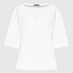 Sisley Γυναίκες T-shirts Μπλουζάκι 3I1XL4161 Λευκό Relaxed Fit -Sisley Εκπτώσεις unnamed file 657