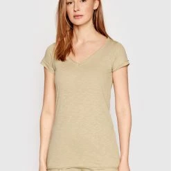 Sisley Γυναίκες T-shirts T-Shirt 3TNHL4007 Μπεζ Regular Fit