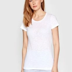 Sisley Γυναίκες T-shirts T-Shirt 3TNHL11A2 Λευκό Regular Fit