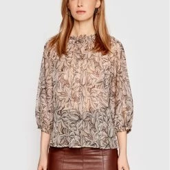 Sisley Γυναίκες Μπλουζάκια Μπλουζάκι 58AMLQ00J Μπεζ Relaxed Fit