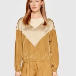 Sisley Γυναίκες Μπλουζάκια Μπλουζάκι 5SQCLQ00F Καφέ Regular Fit