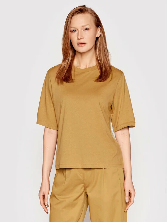 Sisley Γυναίκες T-shirts T-Shirt 3QU4L100J Μπεζ Regular Fit 3 Sisley Γυναίκες T-shirts T-Shirt 3QU4L100J Μπεζ Regular Fit