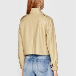 Sisley Γυναίκες Δερμάτινα Μπουφάν Μπουφάν από απομίμηση δέρματος 28WPLN00A Μπεζ Regular Fit -Sisley Εκπτώσεις unnamed file 734