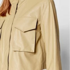 Sisley Γυναίκες Δερμάτινα Μπουφάν Μπουφάν από απομίμηση δέρματος 28WPLN00A Μπεζ Regular Fit -Sisley Εκπτώσεις unnamed file 735