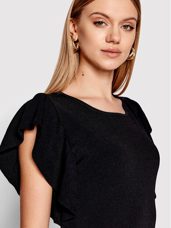 Sisley Γυναίκες Πλεκτά Φορέματα Φόρεμα υφασμάτινο 11APMV002 Μαύρο Regular Fit 6 Sisley Γυναίκες Πλεκτά Φορέματα Φόρεμα υφασμάτινο 11APMV002 Μαύρο Regular Fit - Image 4