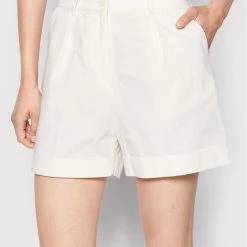 Sisley Γυναίκες Υφασμάτινα Σορτς Σορτς υφασμάτινο 4IULL9009 Λευκό Regular Fit