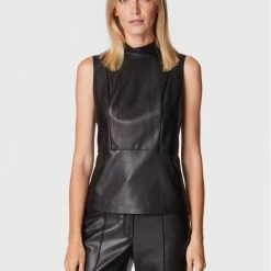 Sisley Γυναίκες Tops Τοπ 5MTMLQ01Q Μαύρο Regular Fit