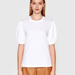 Sisley Γυναίκες Μπλουζάκια Μπλουζάκι 3I1XL100C Λευκό Comfort Fit