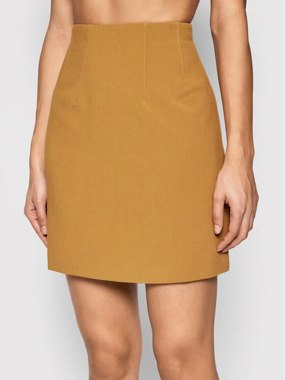 Sisley Γυναίκες Mini Φούστα σε γραμμή Α 4BFQL0008 Καφέ Regular Fit 3 Sisley Γυναίκες Mini Φούστα σε γραμμή Α 4BFQL0008 Καφέ Regular Fit