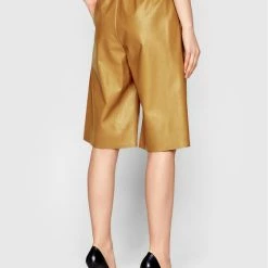 Sisley Γυναίκες Δερμάτινα Σορτς Σορτς από απομίμηση δέρματος 48WPL9001 Καφέ Relaxed Fit -Sisley Εκπτώσεις unnamed file 841