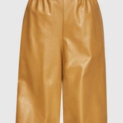 Sisley Γυναίκες Δερμάτινα Σορτς Σορτς από απομίμηση δέρματος 48WPL9001 Καφέ Relaxed Fit -Sisley Εκπτώσεις unnamed file 843