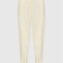 Sisley Γυναίκες Υφασμάτινα Παντελόνια Παντελόνι υφασμάτινο 4KVXLF00C Μπεζ Relaxed Fit -Sisley Εκπτώσεις unnamed file 858