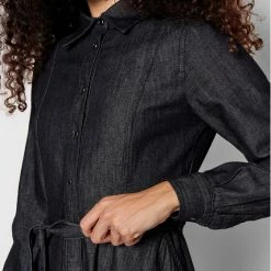 Sisley Γυναίκες Φορέματα σε Στυλ Πουκάμισο & Σεμιζιέ Φόρεμα τζιν 4FU6LV00N Γκρι Regular Fit -Sisley Εκπτώσεις unnamed file 862