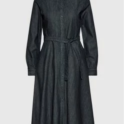 Sisley Γυναίκες Φορέματα σε Στυλ Πουκάμισο & Σεμιζιέ Φόρεμα τζιν 4FU6LV00N Γκρι Regular Fit -Sisley Εκπτώσεις unnamed file 863