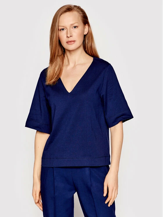 Sisley Γυναίκες T-shirts T-Shirt 3I1XL4161 Σκούρο μπλε Relaxed Fit 3 Sisley Γυναίκες T-shirts T-Shirt 3I1XL4161 Σκούρο μπλε Relaxed Fit