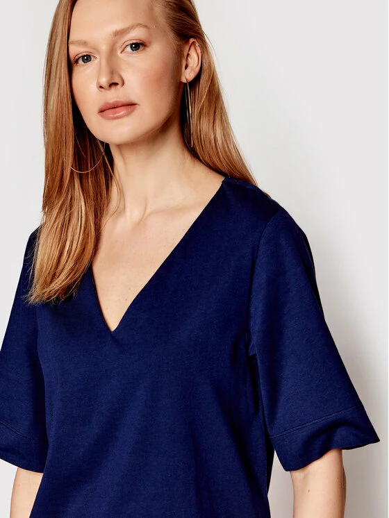 Sisley Γυναίκες T-shirts T-Shirt 3I1XL4161 Σκούρο μπλε Relaxed Fit 6 Sisley Γυναίκες T-shirts T-Shirt 3I1XL4161 Σκούρο μπλε Relaxed Fit - Image 4