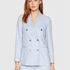 Sisley Γυναίκες Σακάκια & Μπλέιζερ Μπλέιζερ 273HLW001 Μπλε Regular Fit
