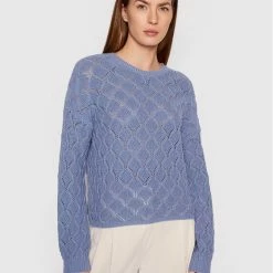 Sisley Γυναίκες Πουλόβερ 101TM1009 Μωβ Boxy Fit