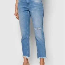 Sisley Γυναίκες Straight Leg Τζιν 4OF157706 Μπλε Regular Fit