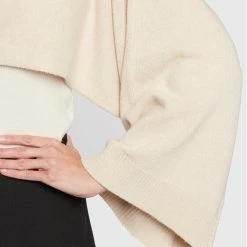 Sisley Γυναίκες Πουλόβερ Πόντσο 122HMU003 Μπεζ -Sisley Εκπτώσεις unnamed file 929