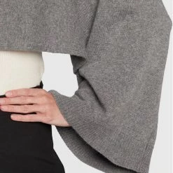 Sisley Γυναίκες Πουλόβερ Πόντσο 122HMU003 Γκρι -Sisley Εκπτώσεις unnamed file 934