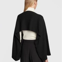 Sisley Γυναίκες Πουλόβερ Πόντσο 122HMU003 Μαύρο -Sisley Εκπτώσεις unnamed file 937