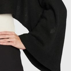 Sisley Γυναίκες Πουλόβερ Πόντσο 122HMU003 Μαύρο -Sisley Εκπτώσεις unnamed file 939