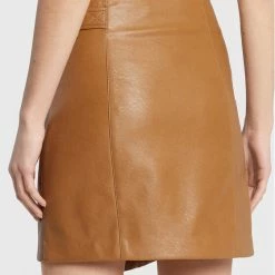 Sisley Γυναίκες Mini Φούστα από απομίμηση δέρματος 41DYL000N Καφέ Regular Fit -Sisley Εκπτώσεις unnamed file 942