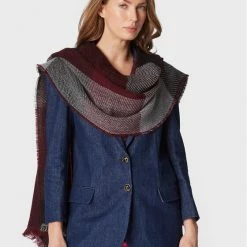 Sisley Γυναίκες Κασκόλ Πασμίνα 600RSU00B Μπορντό