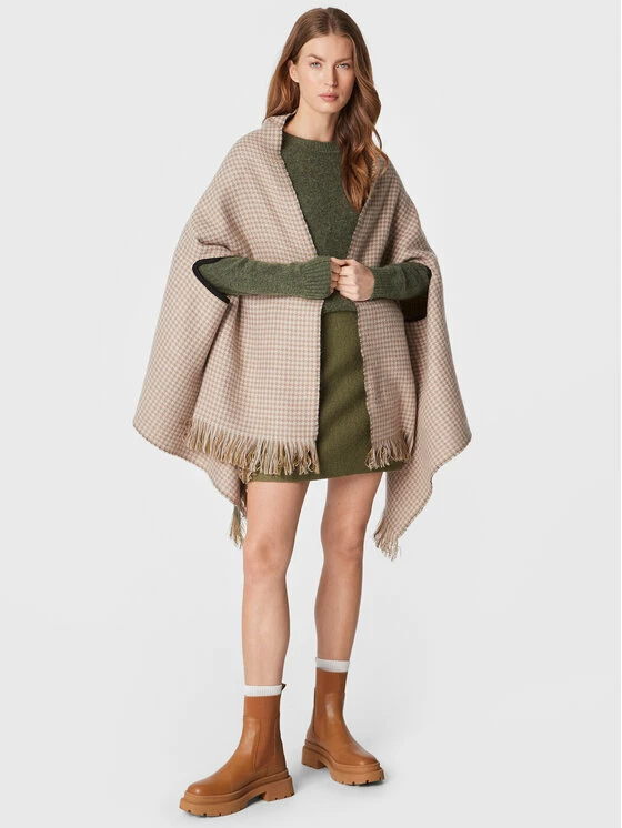 Sisley Γυναίκες Κασκόλ Πόντσο 6HKYWU00V Μπεζ 3 Sisley Γυναίκες Κασκόλ Πόντσο 6HKYWU00V Μπεζ